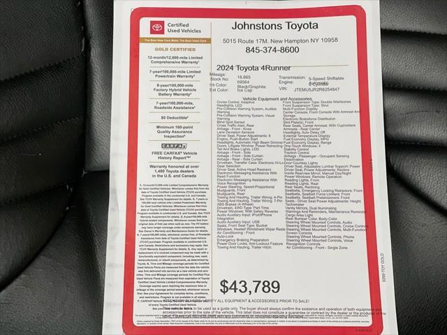 used 2024 Toyota 4Runner car, priced at $43,789