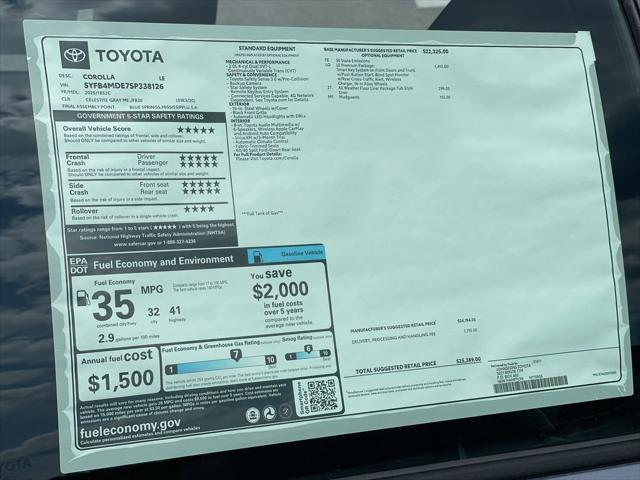 new 2025 Toyota Corolla car, priced at $25,329
