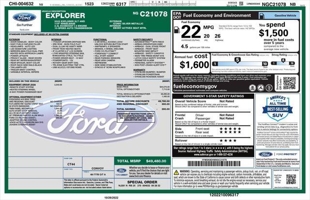 used 2022 Ford Explorer car, priced at $33,995