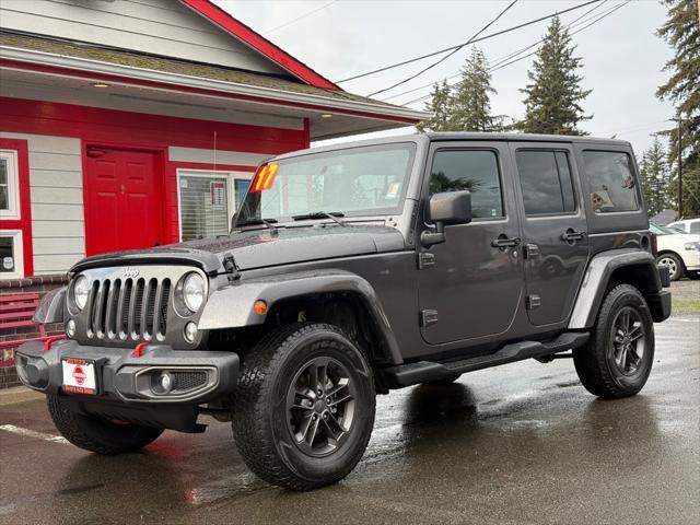 used 2017 Jeep Wrangler Unlimited car, priced at $22,999