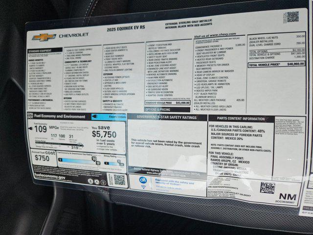 new 2025 Chevrolet Equinox EV car, priced at $41,116