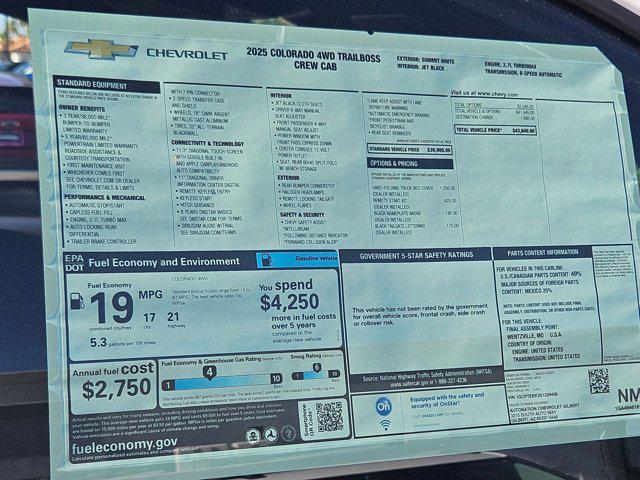 new 2025 Chevrolet Colorado car, priced at $42,459