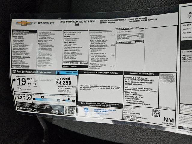 new 2025 Chevrolet Colorado car, priced at $36,306