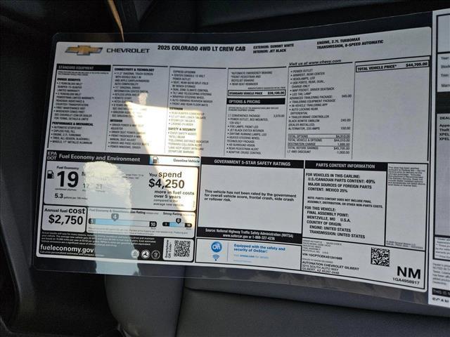 new 2025 Chevrolet Colorado car, priced at $43,415