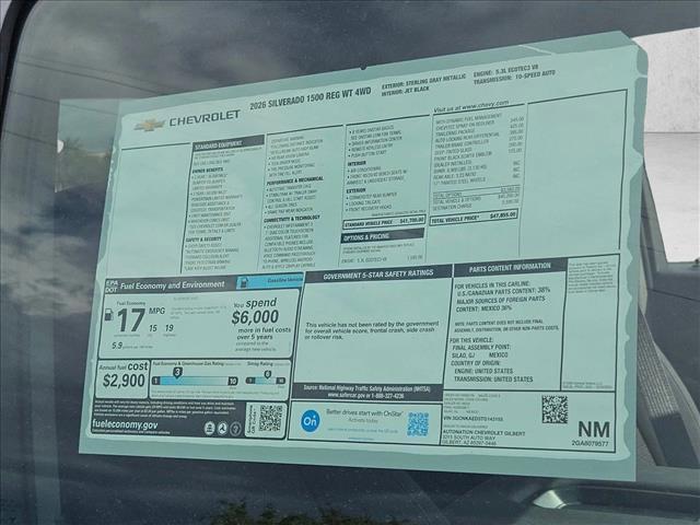 new 2026 Chevrolet Silverado 1500 car, priced at $39,306