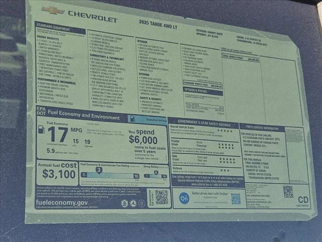 new 2025 Chevrolet Tahoe car, priced at $66,032