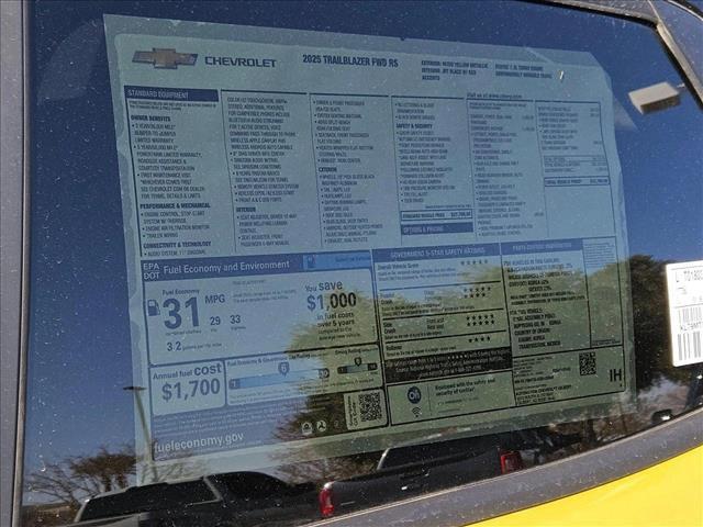new 2025 Chevrolet TrailBlazer car, priced at $30,769