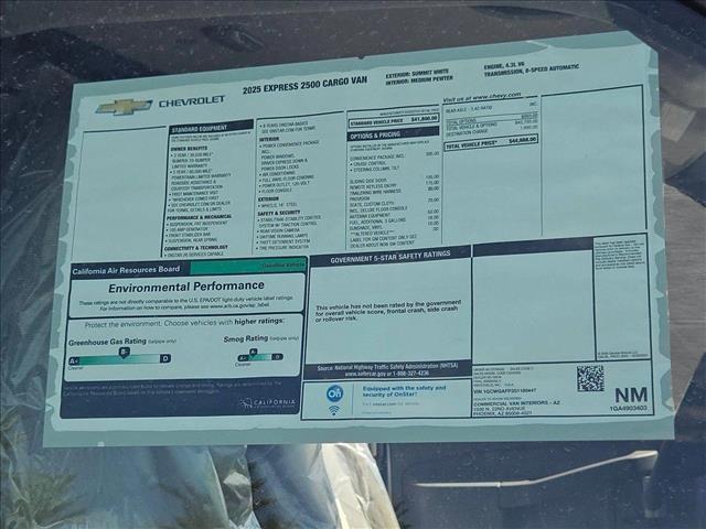 new 2025 Chevrolet Express 2500 car, priced at $56,685