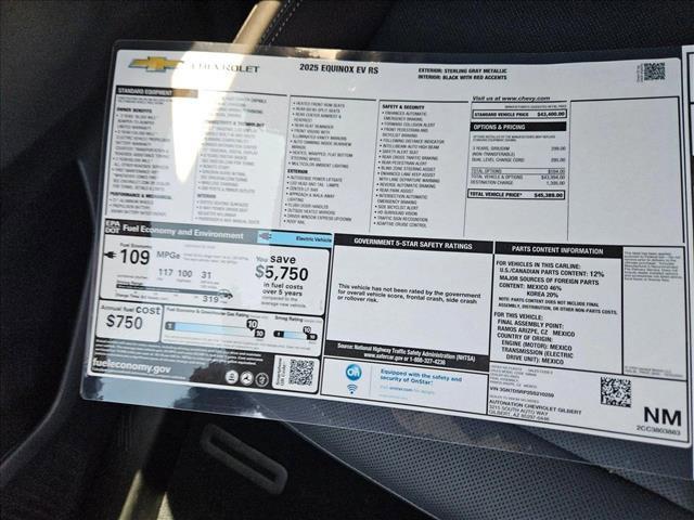 new 2025 Chevrolet Equinox EV car, priced at $40,389