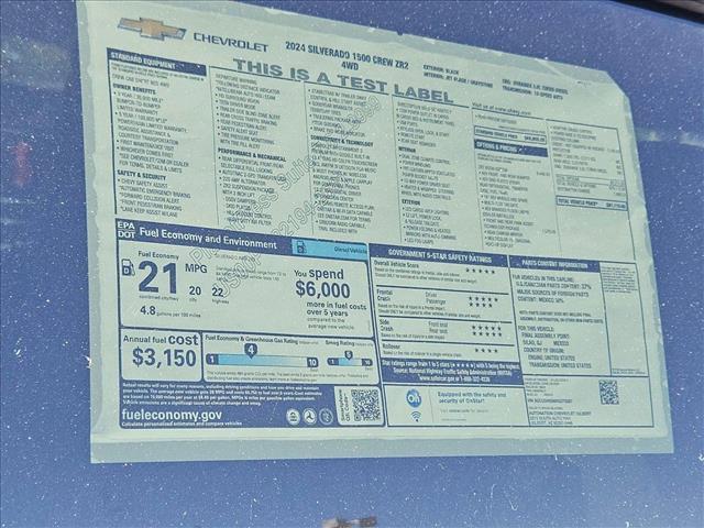 new 2024 Chevrolet Silverado 1500 car, priced at $79,110