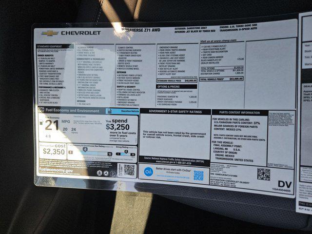 new 2026 Chevrolet Traverse car, priced at $53,695