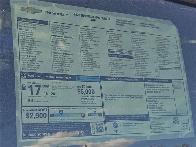 new 2026 Chevrolet Silverado 1500 car, priced at $52,880