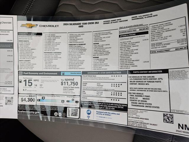 new 2024 Chevrolet Silverado 1500 car, priced at $75,745