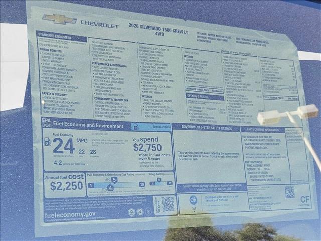 new 2026 Chevrolet Silverado 1500 car, priced at $55,447
