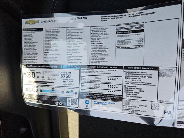 new 2025 Chevrolet Trax car, priced at $25,503