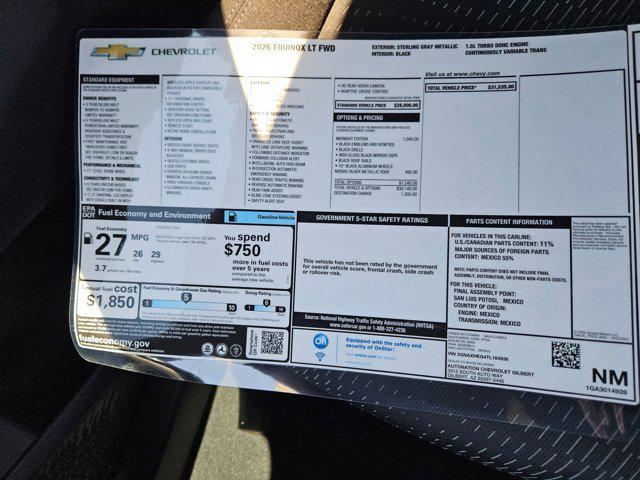 new 2026 Chevrolet Equinox car, priced at $30,081