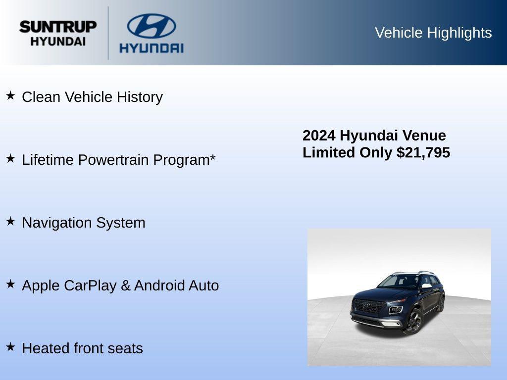 used 2024 Hyundai Venue car, priced at $21,795