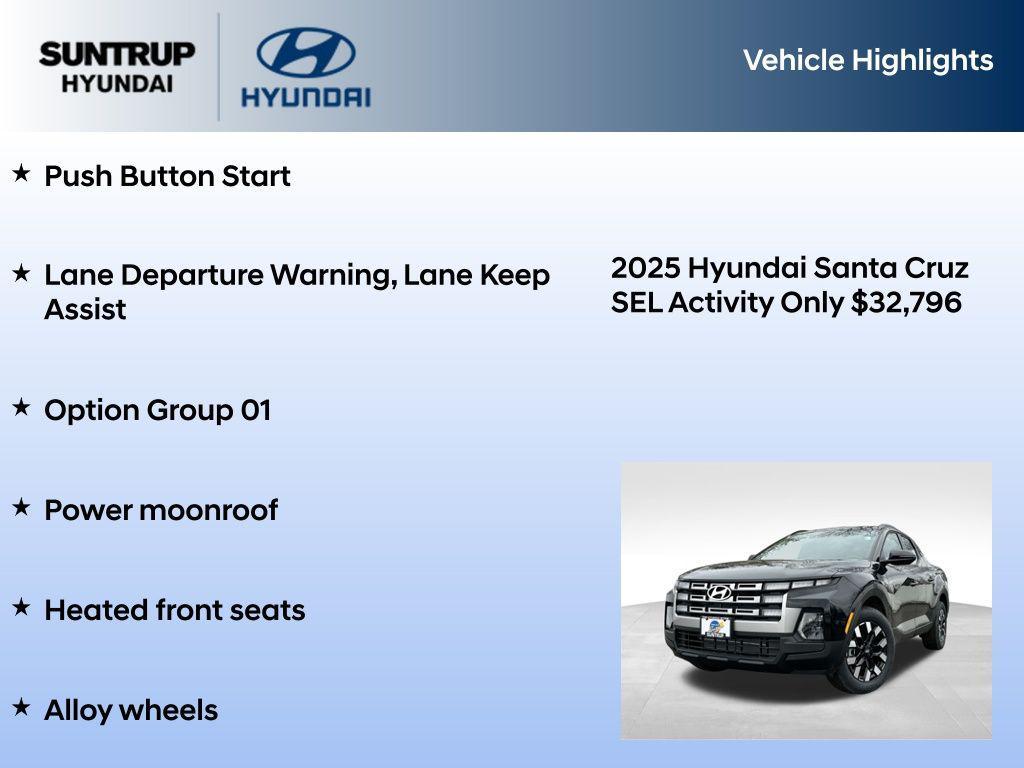 new 2025 Hyundai SANTA CRUZ car, priced at $32,796