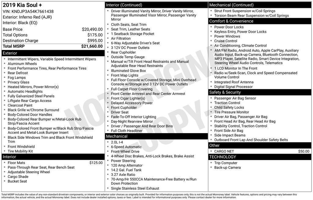 used 2019 Kia Soul car, priced at $14,215