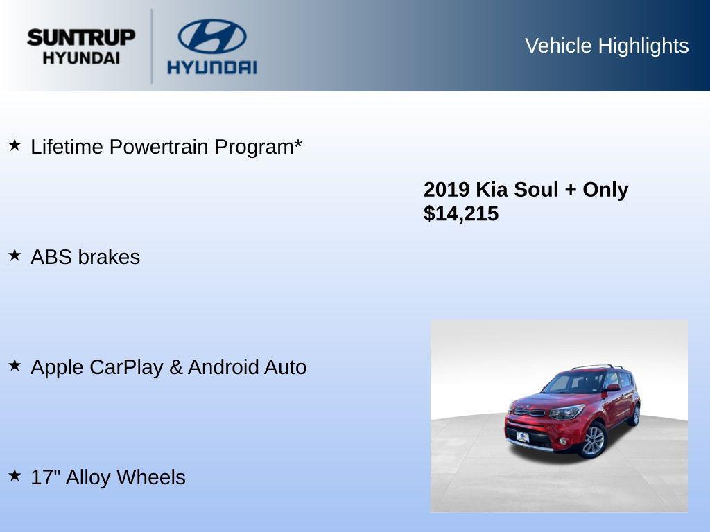 used 2019 Kia Soul car, priced at $14,215