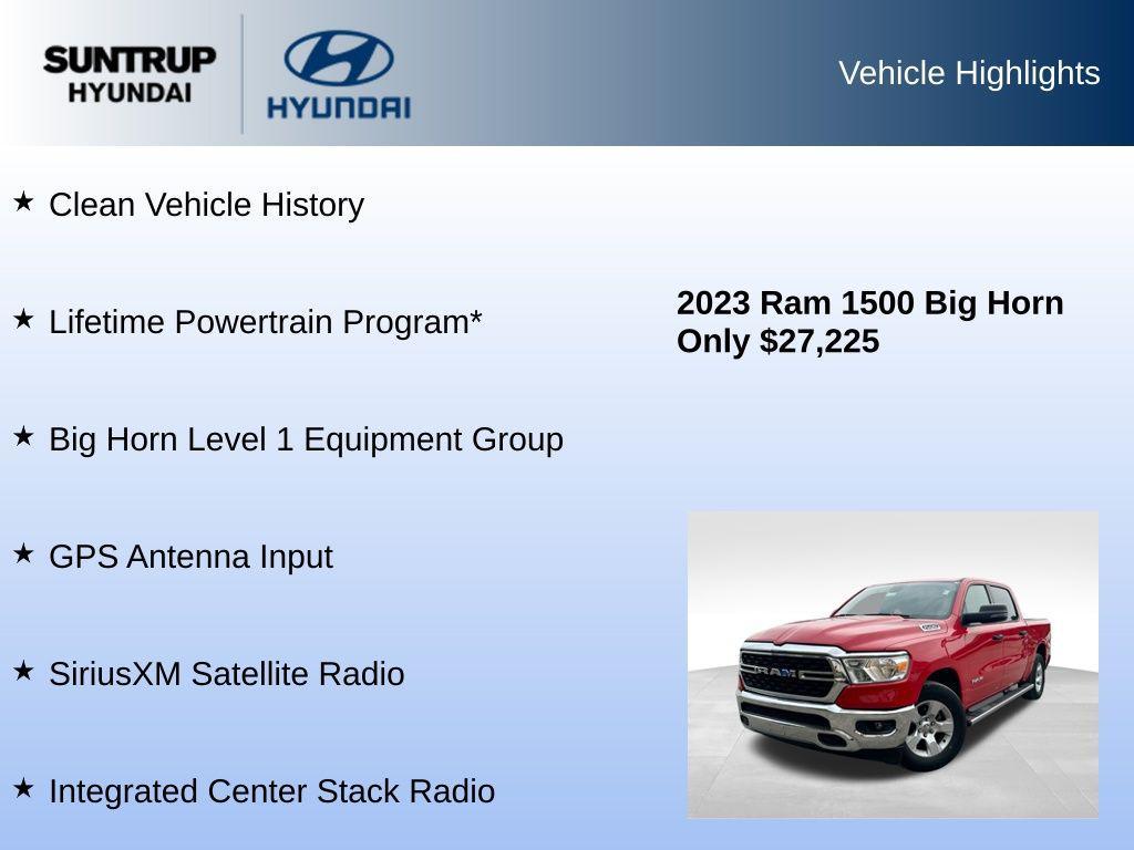 used 2023 Ram 1500 car, priced at $27,225