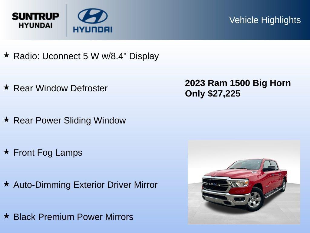used 2023 Ram 1500 car, priced at $27,225
