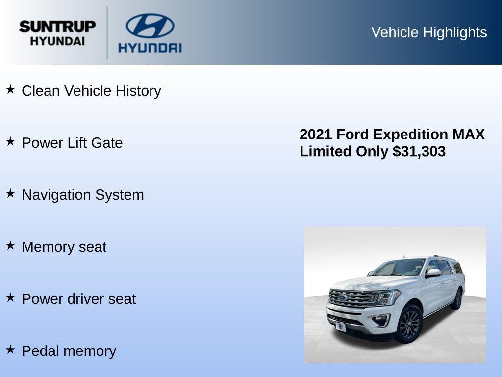 used 2021 Ford Expedition Max car, priced at $31,303