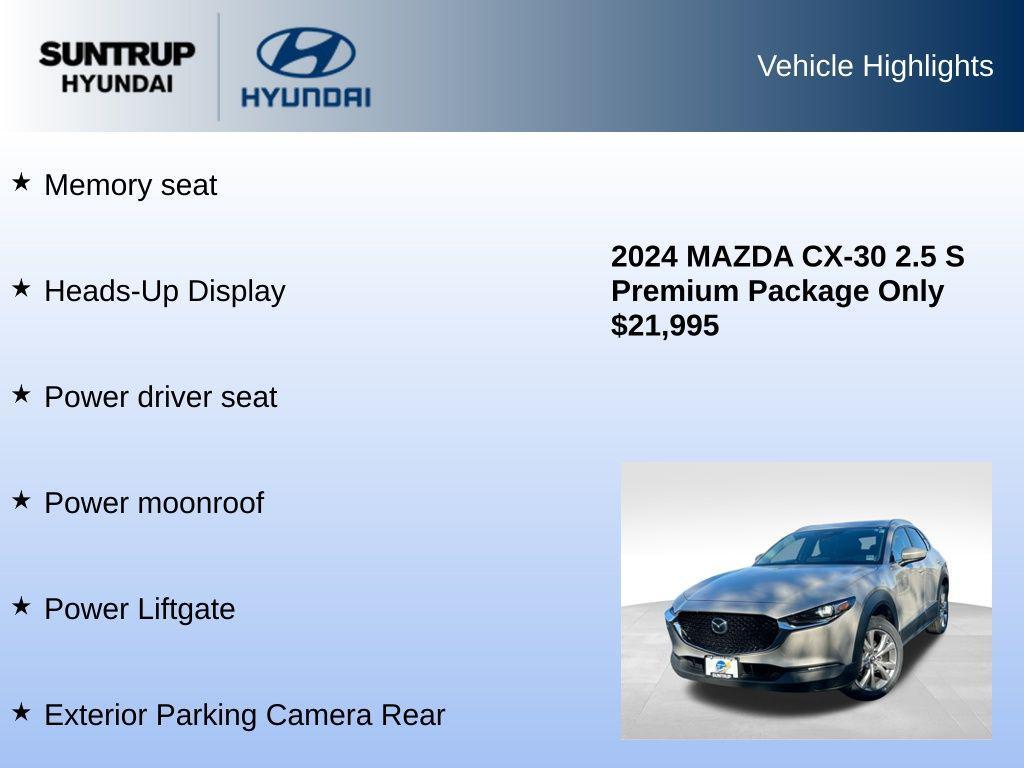 used 2024 Mazda CX-30 car, priced at $21,995