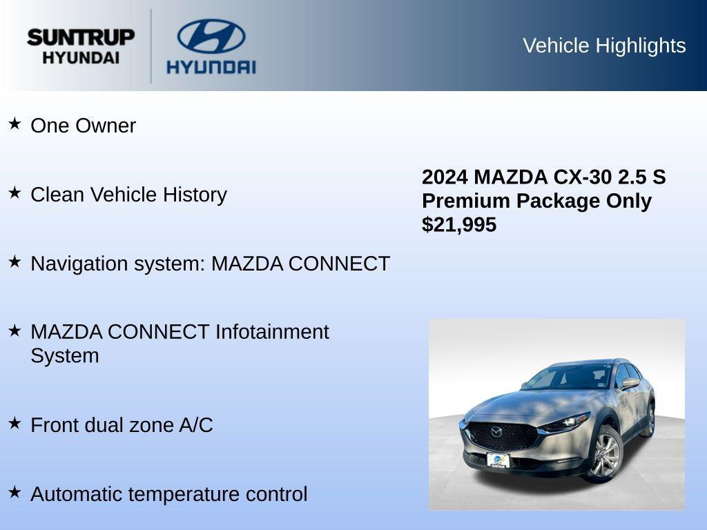 used 2024 Mazda CX-30 car, priced at $21,995