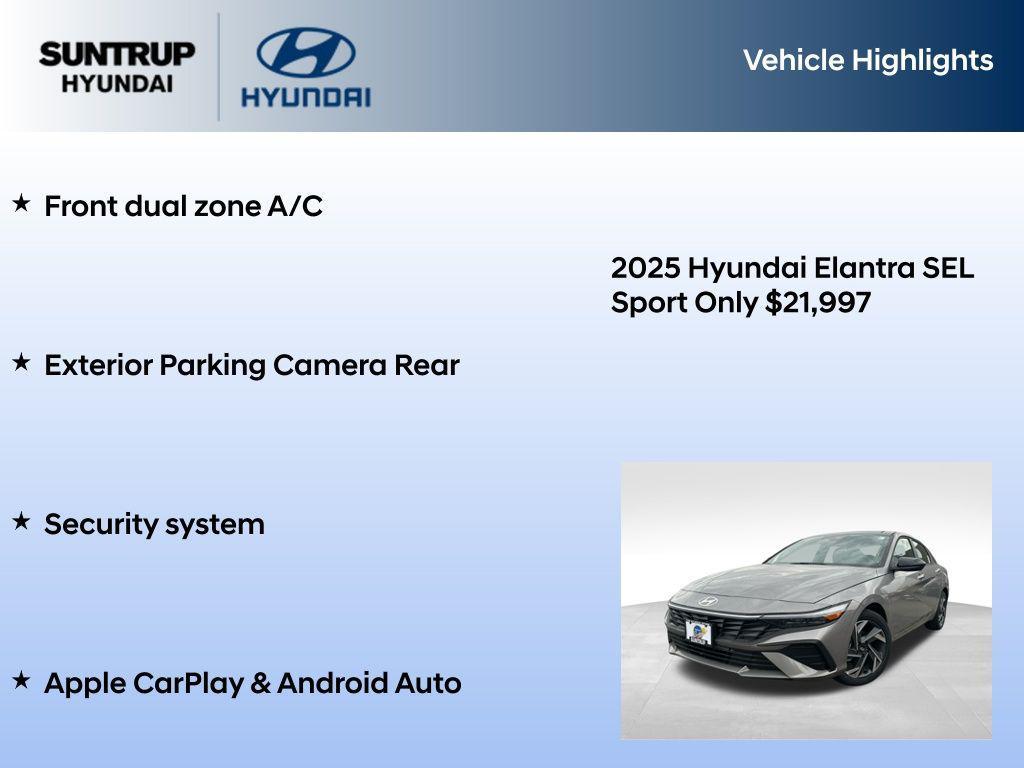 used 2025 Hyundai Elantra car, priced at $21,665