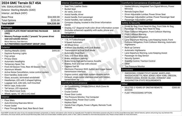 used 2024 GMC Terrain car, priced at $28,880