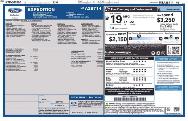 used 2021 Ford Expedition car, priced at $40,996