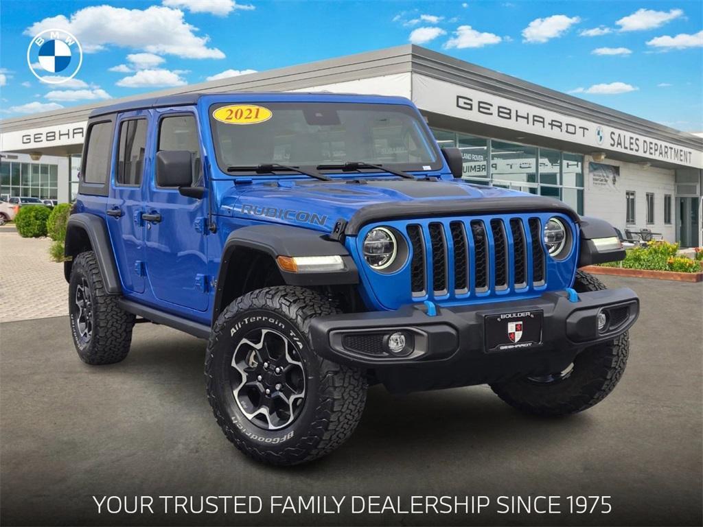 used 2021 Jeep Wrangler Unlimited 4xe car, priced at $33,669