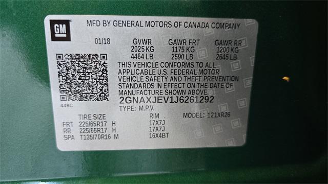 used 2018 Chevrolet Equinox car, priced at $15,600