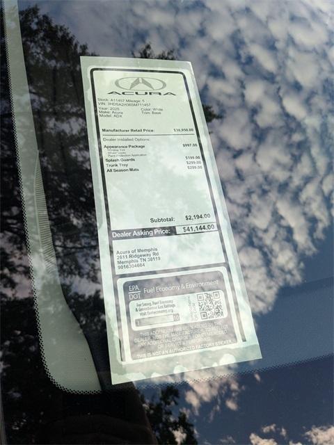 new 2025 Acura ADX car, priced at $38,950