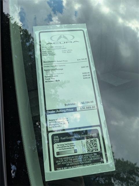new 2025 Acura Integra car, priced at $34,795