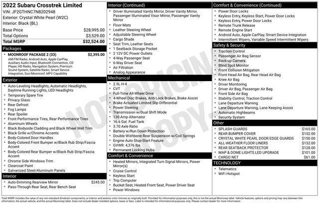 used 2022 Subaru Crosstrek car, priced at $26,495