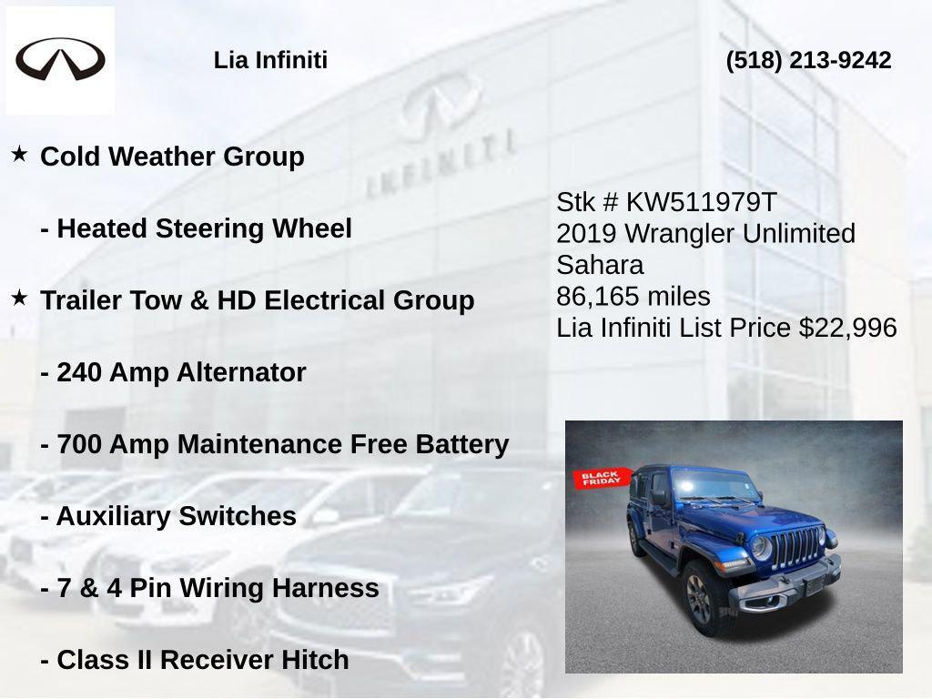 used 2019 Jeep Wrangler Unlimited car, priced at $22,996