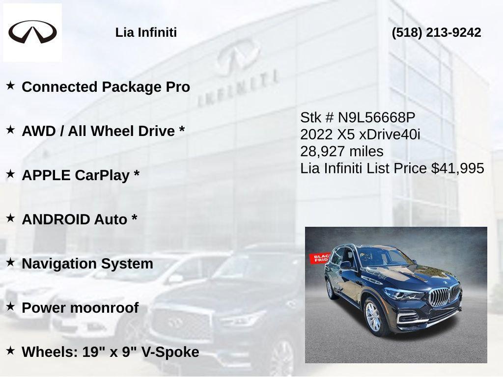 used 2022 BMW X5 car, priced at $41,995