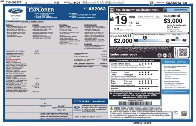 used 2019 Ford Explorer car, priced at $20,395