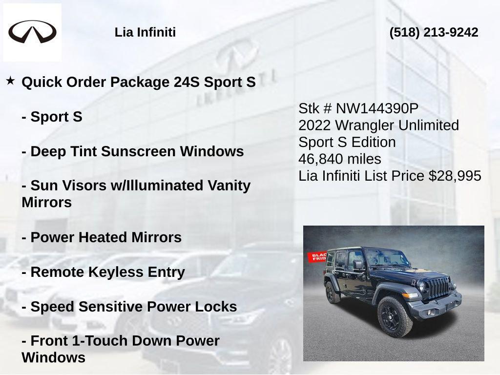 used 2022 Jeep Wrangler Unlimited car, priced at $28,995