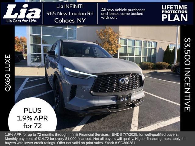 new 2025 INFINITI QX60 car, priced at $59,480