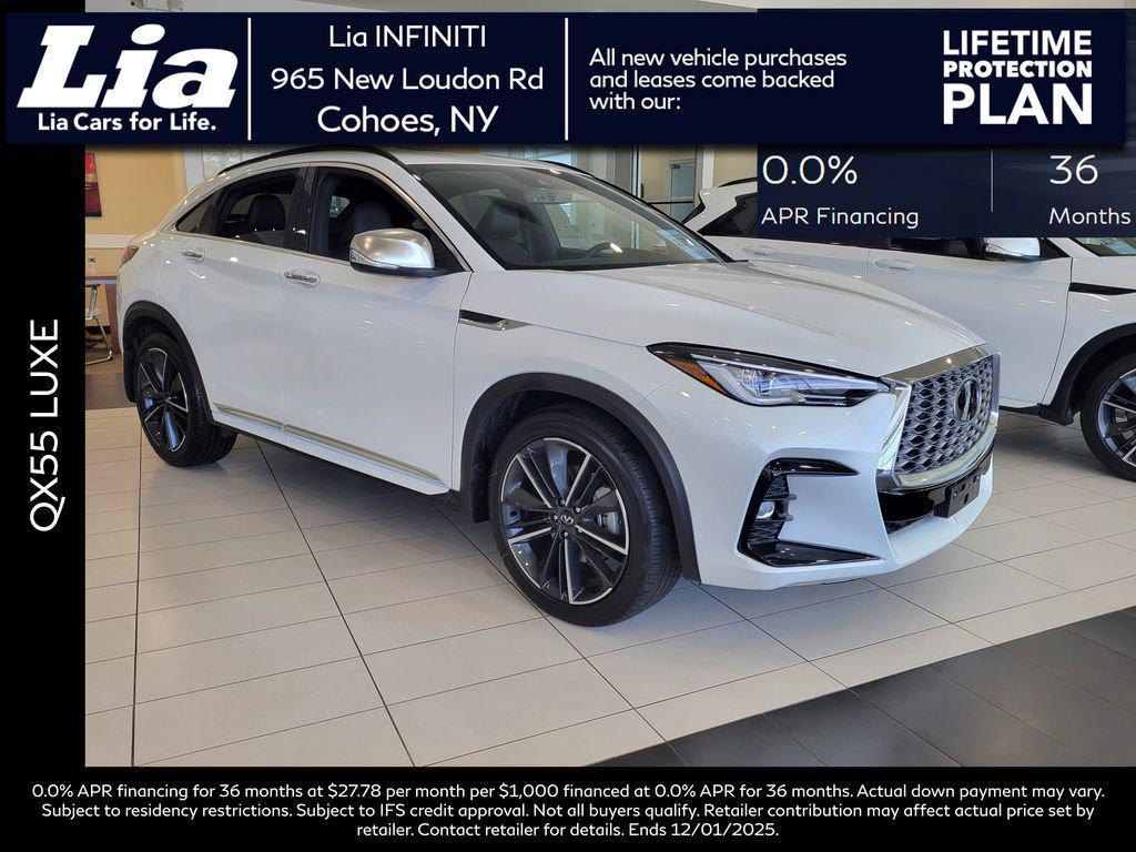 new 2025 INFINITI QX55 car, priced at $43,850