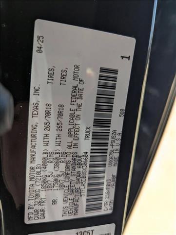 new 2025 Toyota Tundra car, priced at $60,211