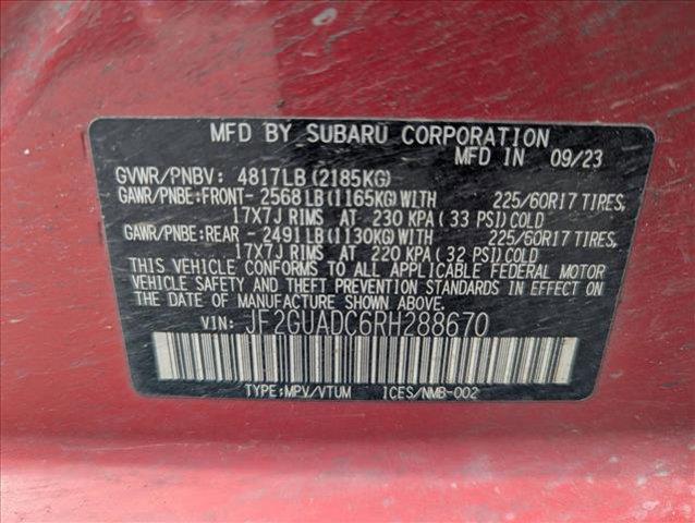 used 2024 Subaru Crosstrek car, priced at $24,499