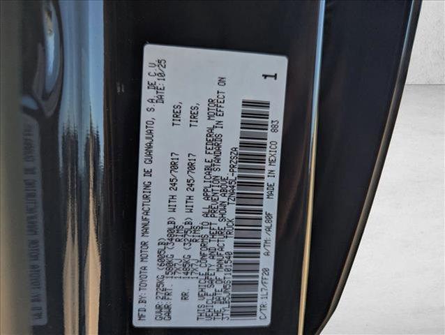 new 2025 Toyota Tacoma car, priced at $45,983