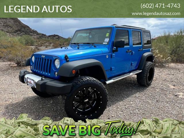 used 2015 Jeep Wrangler Unlimited car, priced at $18,500