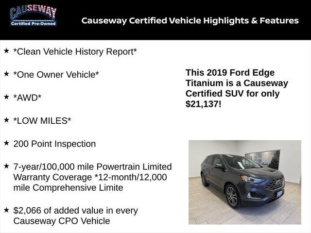 used 2019 Ford Edge car, priced at $21,137