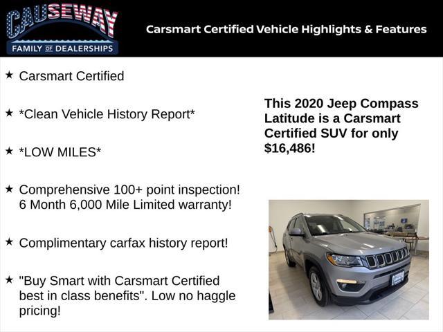 used 2020 Jeep Compass car, priced at $16,486