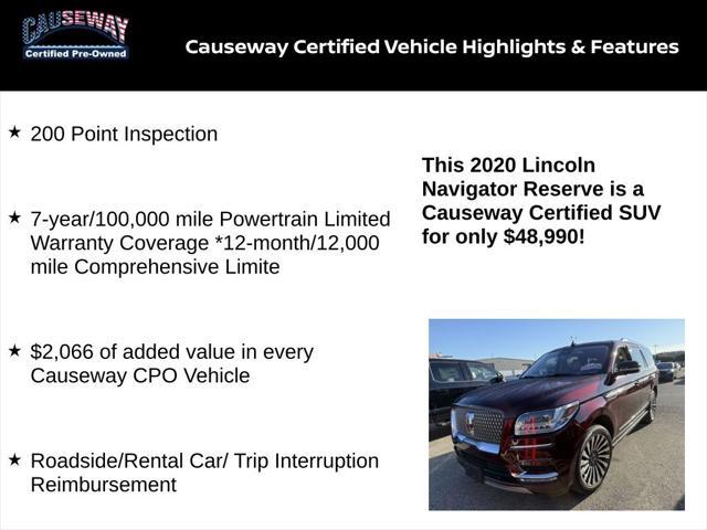 used 2020 Lincoln Navigator car, priced at $48,990